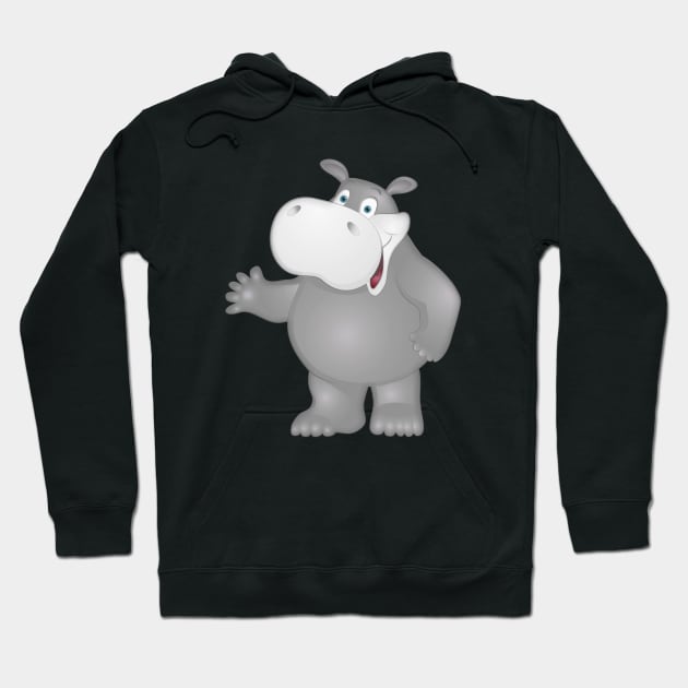 Cute Talking Baby Hippo Hoodie by dcohea